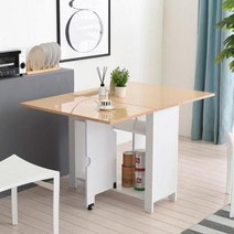 히트디자인_윙 하이그로시 600 접이식 테이블 식탁 6인용식탁 접이식테이블 확장형테이블 4인용식탁 작업대, 본상품선택_화이트, 상세페이지 참조