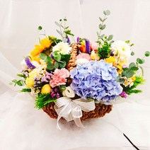 고급꽃바구니 전국꽃배달 프로포즈 생일 기념일 출산 임신축하 꽃바구니배달 여자친구꽃선물, 타입3(너만을 생각하며)