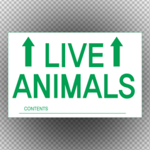 비행기 항공기 동물 수화물 live animals 스티커