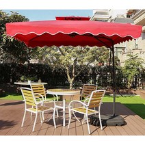 [트윈스몰] 유럽풍 초대형 사각 파라솔 그늘막 파라솔 야외파라솔 세트상품 (대형물통받침대+대형파라솔), 받침대+파라솔(아이보리), (약)2.2mx2.6m