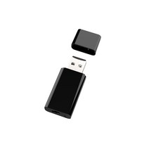디지털녹음기 보이스레코더 USB 디스크 미니 vos 음성 지원 tf 카드 64GB 752시간 녹음 가능, 16 기가 바이트, 검은 색