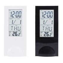 투명 LCD 캘린더 온도시계 탁상, 1개, 기본값, 상품선택+투명LCD캘린더온도시계-화이트