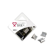 바이하츠 실버 날크립 (중)/약 20개입 제철40매 나이스러 날클립기 날크립기 문서철 서류지철기 오피스용품