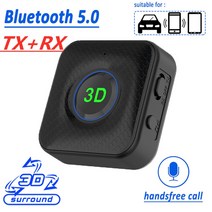 라우터 모뎀 네트워크카드 2in1 Bluetooth Adapter Transmitter Receiver Bluetooth AUX 3D Stereo Wireless 3.5mm Ada, 한개옵션0