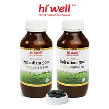 대용량 하이웰 스피루리나 100% 500정 2통, 단품, 단품