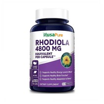 NusaPure Rhodiola Rosea 누사퓨어 로디올라 로사 홍경천 4800mg 180정, 기본, 1개