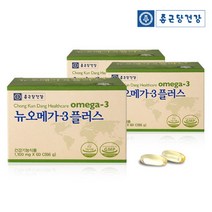 종근당 건강 종근당건강 뉴오메가3 플러스 60캡슐 3통 6개월분 비타민E, 선택완료, 단품없음