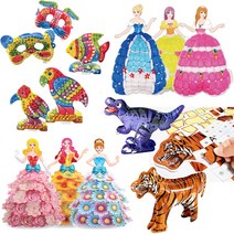 컬러룬 볼 클레이 폼 꾸미기 입체 풍선 모음, 1, 05_3D퍼즐스티커풍선 호랑이