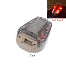 전술헬멧WADSN-에어소프트 서바이벌 램프 별 6 개 장착 LED 마커 녹색/빨간색 IR 스트로브 조명 방수 군사, 02 DE-Red Light