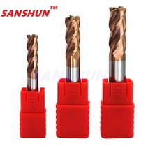 합금 코팅 텅스텐강 밀링 커터 도구 CNC 가공 Hrc55 엔드밀 SANSHUN 탑 키트 머신, [12] 14.0mmx100L