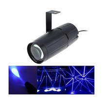 미니 스포트라이트 5W LED 레드/블루/화이트 빔 핀스팟 고휘도 무대 단일 컬러 램프 DJ 디스코 바 댄스 플로어 조명 효과, 파란_미국 플러그