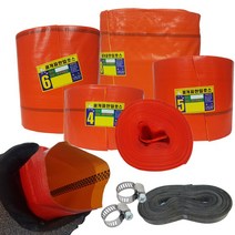 천막호스 고압 양수기호수 농업용 60m 1.5, 고압(90m/검은색), 6인치 (150mm)