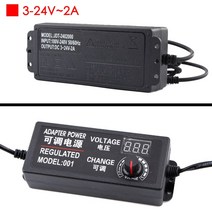 전원 장치 직류 각종 AC-DC 근원 220V 조정 가능한 전력 공급 접합기 5V 화면 1A, 02 3V-24V 2A Adapter, 01 US Plug