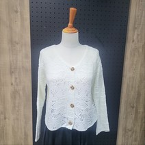 [백화점SAY][파파야] 펀칭 브이넥 니트 가디건 PNNRCD007A