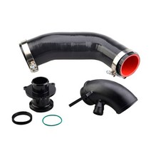 실리콘 흡기 호스 파이프 터보 입구 엘보 머플러 VW 골프 MK7 R 아우디 + V8 MK3 A3 S3 TT EA888 3gen 엔진, 04 Black