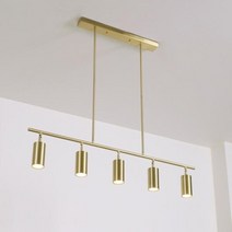아트박스/퍼플스토리 키렌 5등 펜던트, LED GU10 8W (전구색)x 5개