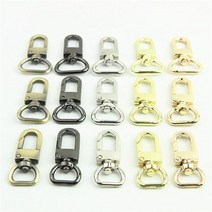 가죽공예 DIY 스트랩 체인 버클 금속 악세사리 D링 스위블 스냅 후크 트리거 랍스터 걸쇠 클립 가죽 공예 가방 벨트 웨빙 키체인용 1 개, ID16mm+silver