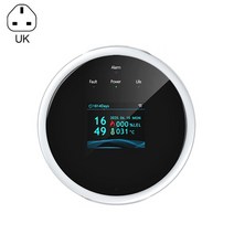 Tuya-스마트 와이파이 가스 LPG 누출 센서 알람 온도 센서 LCD 디스플레이 앱 원격 화재 보안 감지기 USB 전원, [03] UK, 03 UK Plug