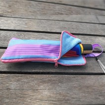 여행용파우치 커버 방수 우산주머니 가능 접이식 흡수 휴대 흡습 수납가방 2611003386, 업그레이드 롱 28cm 보라색 블루