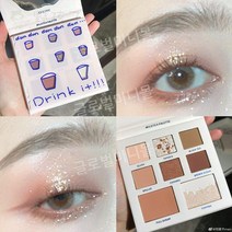 Joocyee JC 아이섀도우 팔레트 4색 메이크업 쉐딩 윤곽 블러쉬 하이라이트, 카라멜 요리