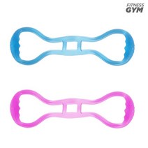 피트니스짐 젤리 튜브 2줄 스트레칭 밴드, 핑크