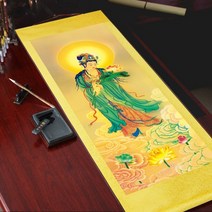아미타불 그림 불교 족자 관세음 보살 관음 액자 탱화 석가모니 부처님 풍수 인테리어 법당 사찰, 180x80cm, 독립하다., 대세지 보살 A