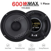 차량용 6.5인치 양방향 문짝 600W 서브우퍼 오디오 스테레오 스피커 2개, 중국