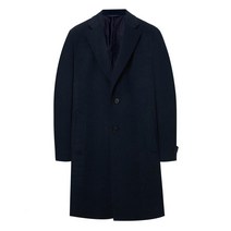 21FW [콜롬보][캐시미어99] 블루 네이비 체스터 코트 MACO1D001B5