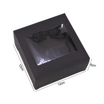 윈도우 블랙 화이트 웨딩 크래프트 종이 선물 상자 6 개 쿠키 사탕 가방 생일 파티 DIY 포장 용품, 09 Z09_01 6pcs