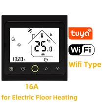 건강 온수매트 Minco Heat-스마트 Tuya 와이파이 온도 조절기 BHT002 95 ~ 250V 전기 물 바닥 난방 가스, 01 16A Electric WIFI