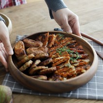 오반자이 아카시아 우드볼 25cm 북유럽감성 심플한볼 나무그릇 레트로식기 빈티지식기 샐러드볼