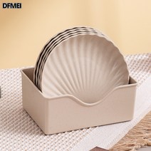 DFMEI 캐릭터 토골접시 세트 받침대 포함 과일접시, 베이지 5개+베이스