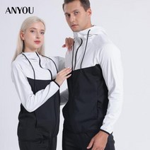 ANYOU 땀복 트레이닝복 남여공용 커플룩 애슬레저다이어트 땀복자켓 후디집업 사우나수트