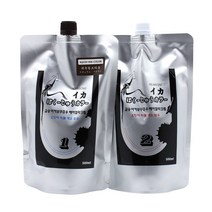 뉴겐 금송 이카 보쿠쥬우 오징어먹물 헤어칼라 1제 500ml + 2제 500ml, 내츄럴브라운, 1세트