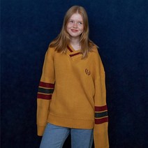 어널로이드 브이넥 롱슬리브 니트 머스타드