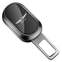 현대 제네시스 쿠페 G80 G70 BH GH 용 합금 조각 자동차 안전 벨트 클립 익스텐더 잠금 버클 플러그, 01 1PCS  BLACK, 1개