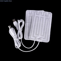 전기 적외선 발열 매트 5V 탄소 섬유 난방 패드 겨울 팔 허리 열 장갑 USB 필름 2 피스, 단일사이즈