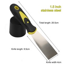 퍼티 나이프 8pcs 스크레이퍼 블레이드 삽 탄소강 플라스틱 손잡이 벽 석고 도구 건설, 한개옵션0, 한개옵션0