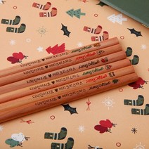 디자인아지트 [주문제작]네임연필2B 6자루 우드 크리스마스, 1set, 한글15