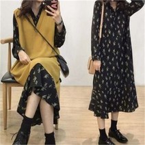 셀러허브 여성패션 [오노마] ONM 봄 패션 꽃무늬 프릴 데이트 캐주얼 청순한 원피스