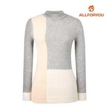 [올포유] 여성 컬러 블록 하이넥 니트 AWSHI8254-190_G