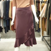 티렌 A라인 밑단 프릴 스커트 L193PWS871