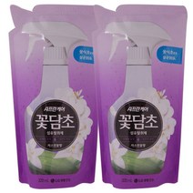 [살균 99.9%] 샤프란케어 꽃담초 섬유탈취제 자스민꽃향 리필 320ml, 2개
