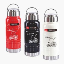칼라 자전거 보온병 550ml 휴대용 손잡이 스텐 보냉 물병 아웃도어 텀, 상세페이지 참조