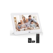 디지털 포토프레임 리모컨 포함 10인치 벽걸이 1280*800 사진 동영상 음악 재생 슬라이드 쇼 커렌더 시계 알람 기능 적외선 32GB카드부속 타이머 스위치 3.5mm 잭