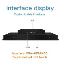 [해외] 태블릿 산업용 LCD 디스플레이 데스크탑 화면 용 15 인치 모니터 VGA HDMI DVI 1024*768 터치 스크린 버클 장착