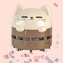 진공 청소기 귀여운 자동차 키보드 집진기 충전식 지우개 펜 먼지 청소기 소형 휴대용 USB 데스크탑 진공, 01 Brown