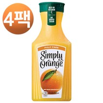 심플리 오렌지 주스 100% 주스 낫 프롬 농축 펄프 프리 52 Floz, 4팩