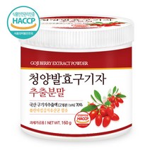 푸른들판 국산 청양 발효 구기자 추출 분말 가루 유산균 함유 고지베리 추출물 파우더 haccp 인증, 1통, 160g