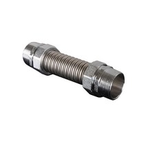 에어컨 벨로우즈 1-1/4 "1-1/2" 2 BSP 304 스테인레스 스틸 수나사 커넥터 철 조인트 골판지 파, 02 Length 20cm_03 2-1/2